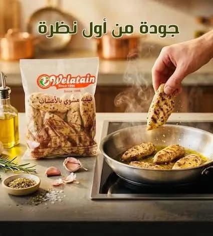 فليه دجاج متبل بالاعشاب ولعتين